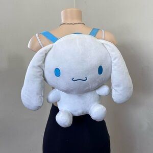 Sanrio Cinnamoroll Plush Backpack in White and Blue